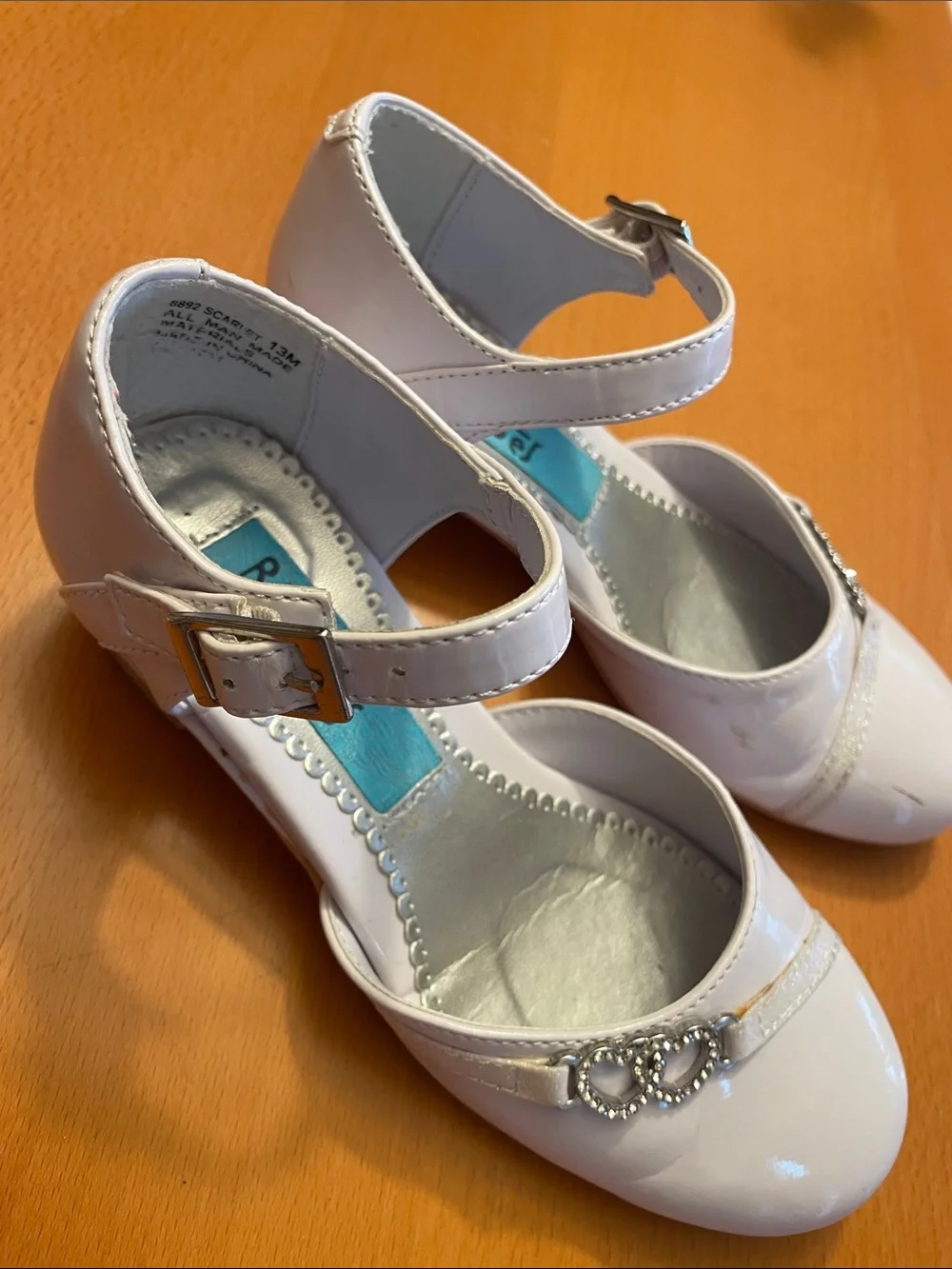 Girls white dress shoes